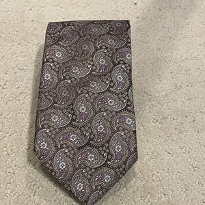 Dion Signature Paisley Tie in Purple and Gray CB